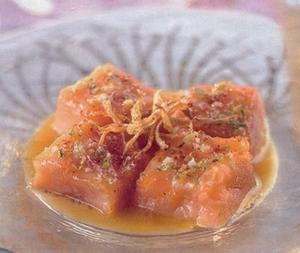 Saumon mariné au gingembre